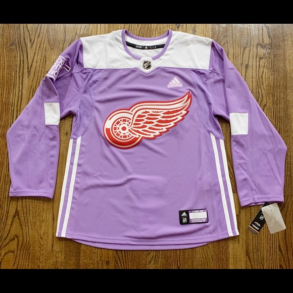 purple red wings jersey